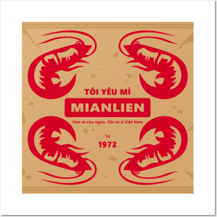 Vietnamese Instant Noodles 4 Shrimp Posters and Art